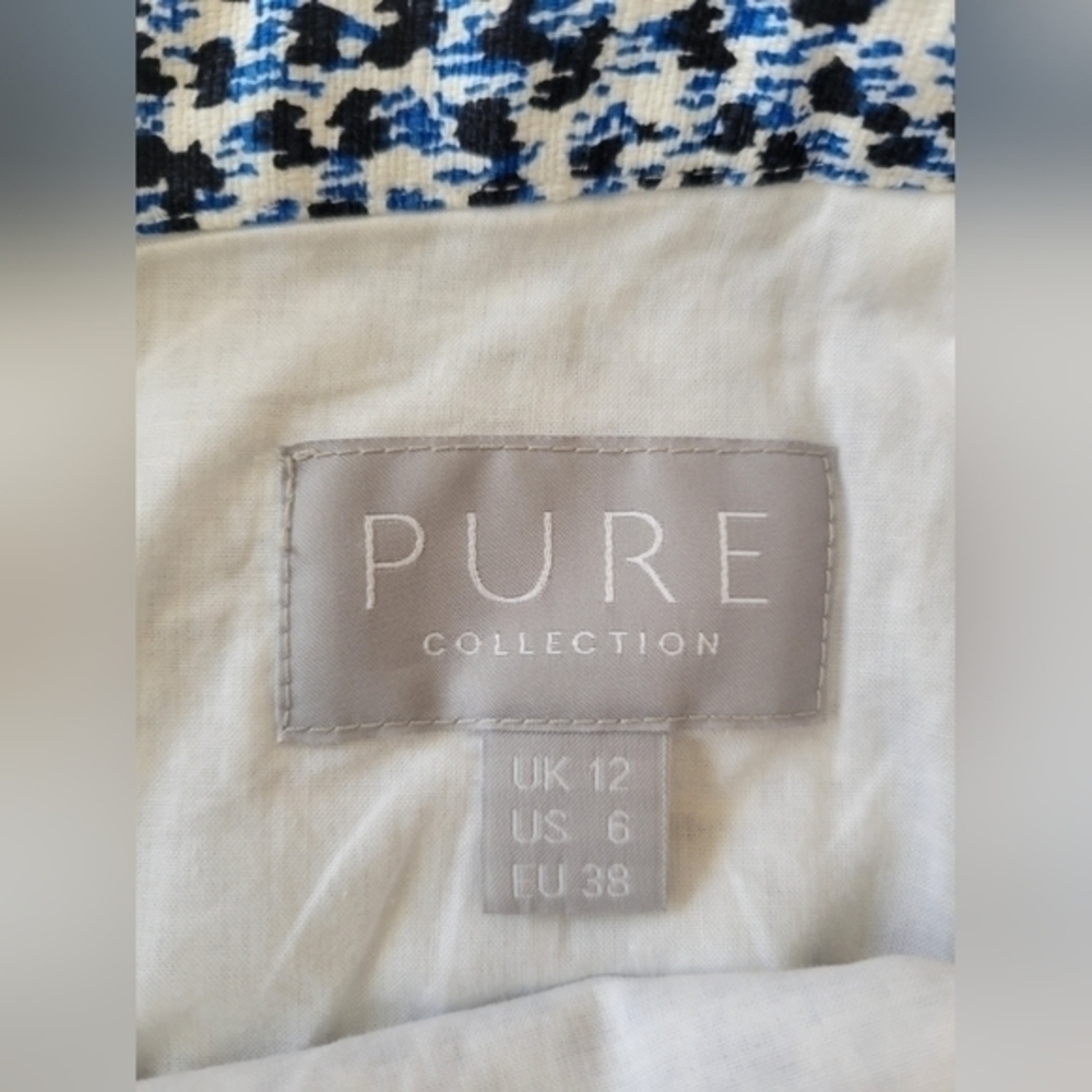 Pure‎ Collection cotton lined knee length pencil skirt size 6 - Picture 3 of 7